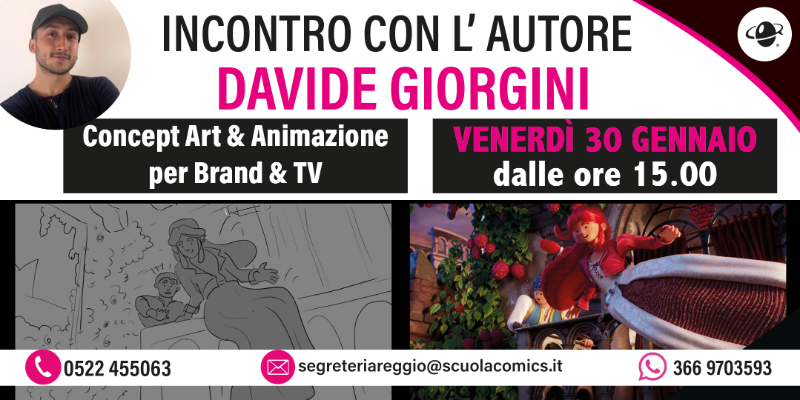 Incontro con l'autore Davide Giorgini - Concept Art & Animazione per Brand & TV